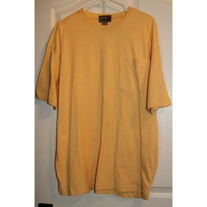 Basic Gear Pocket T-Shirt Yellow 100% Cotton Short Sleeves Men's XL NEW